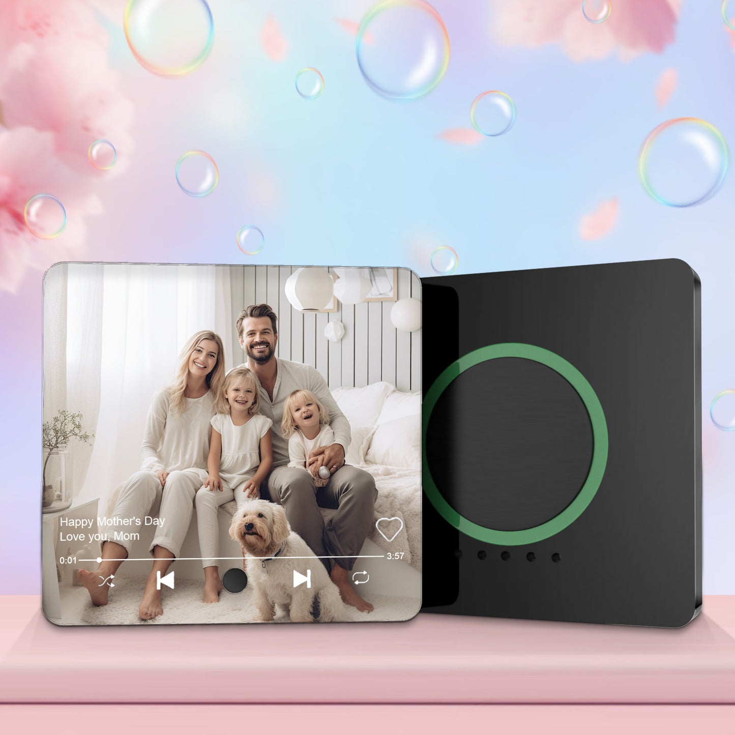 Custom Musical Fridge Magnet - Personalized Gift for Family, Friends, and Partners, Customize Photos, Text, and Music, Ideal for Christmas and Anniversaries